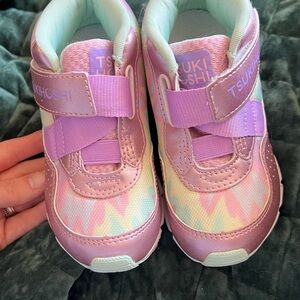 Tsukihoshi Kids' Pastel Pink and Mint Sneakers